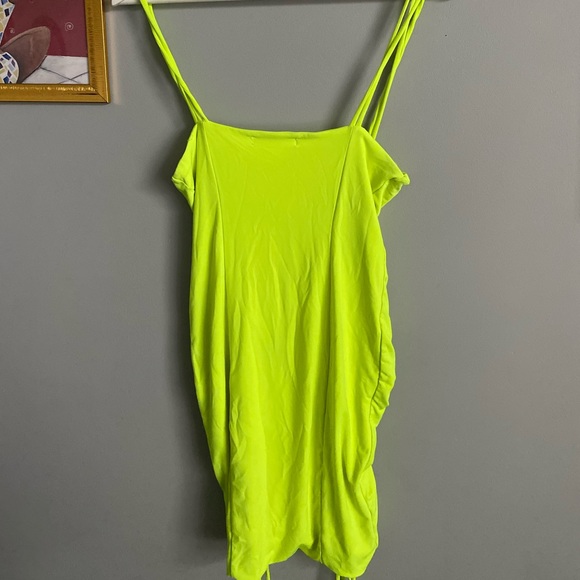 Neon Green Mini Dress - Picture 2 of 2